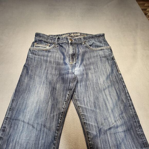 Mavi Jeans Mens Jeans 34x29 Blue Zach Straight Leg Denim Made Turkey Distressed - Picture 2 of 10